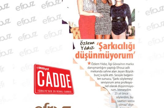 Özlem Yıldız: “Şarkıcılığı Düşünmüyorum”