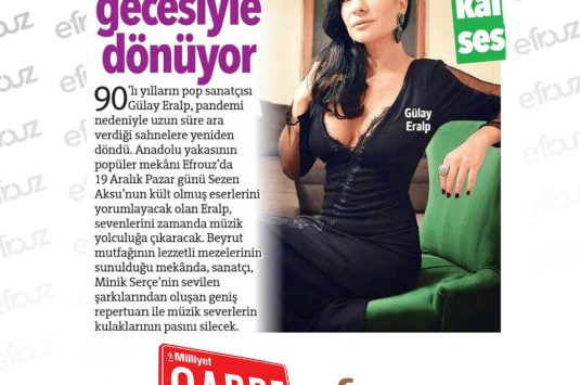 Milliyet Haberi: Sezen Gecesiyle Dönüyor